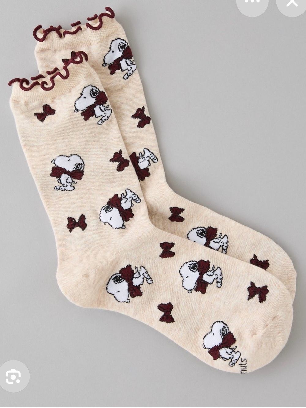 Snoopy, American Eagle Crew Socks with Snoopy & Bows, NWT